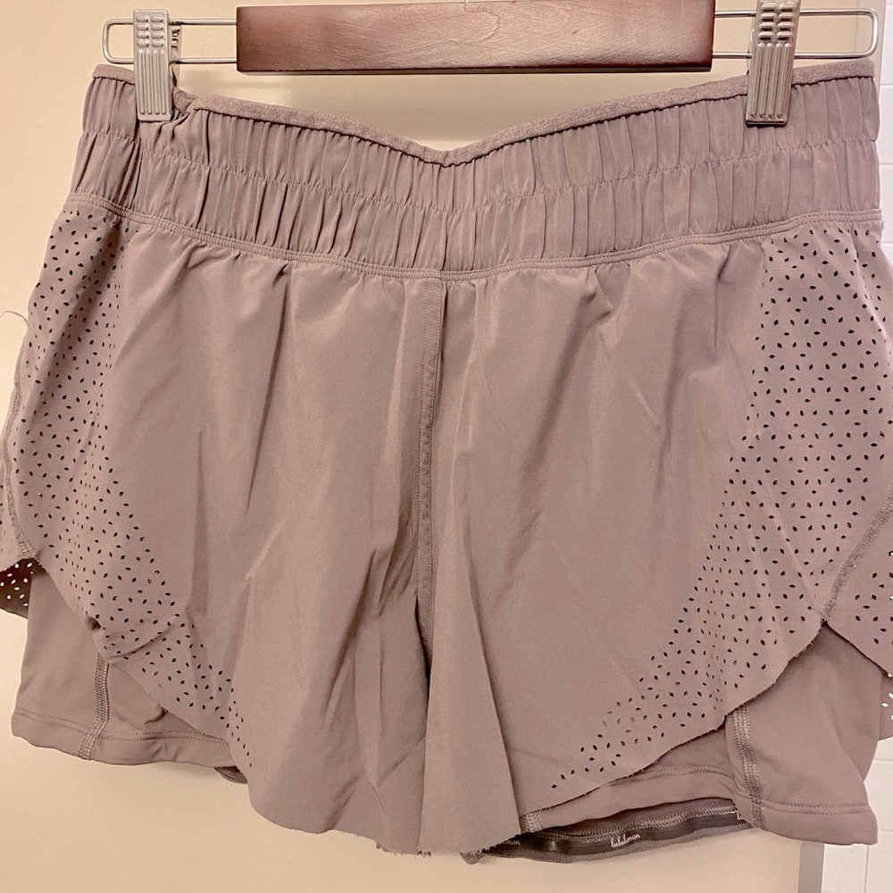 Lululemon laser cut shorts with built in spandex